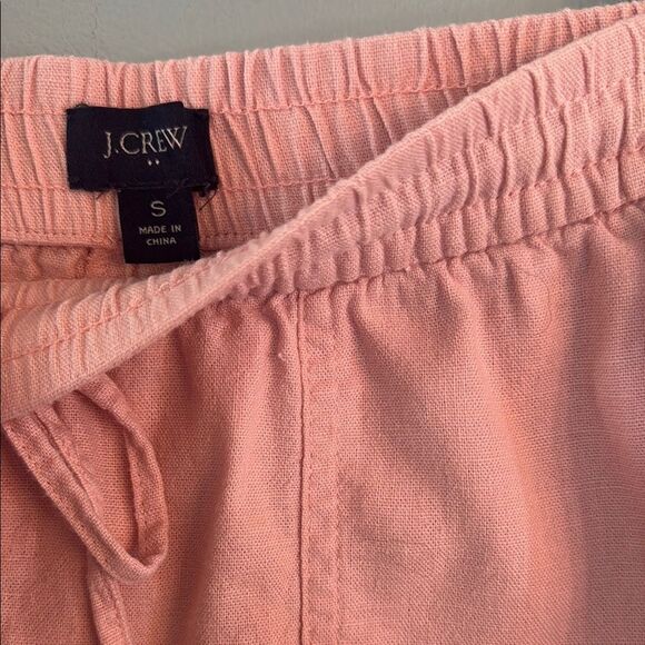 J. Crew Women's S Beachy Pull on Tropez Pink Linen blend Shorts - Picture 4 of 7